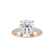 5.02 Carat Diamond 14K Rose Gold Engagement Ring - Fashion Strada
