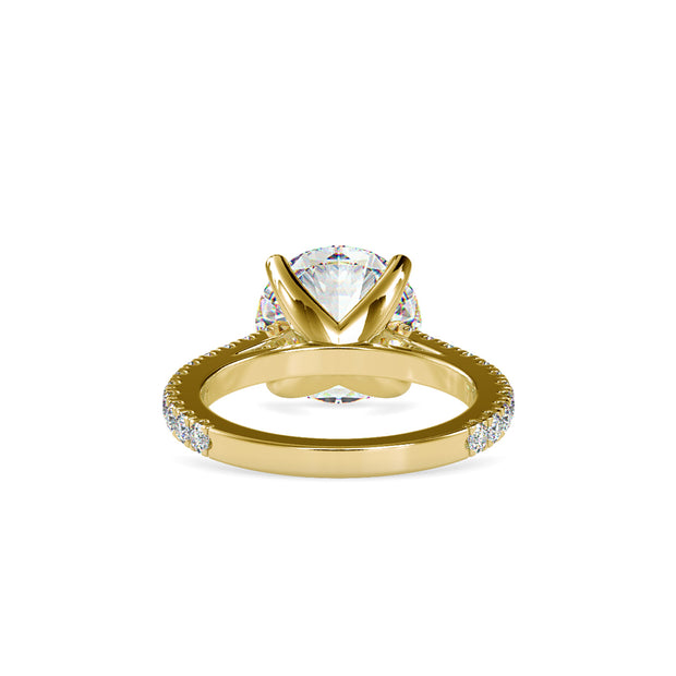 5.02 Carat Diamond 14K Yellow Gold Engagement Ring - Fashion Strada