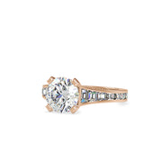 3.68 Carat Diamond 14K Rose Gold Engagement Ring - Fashion Strada