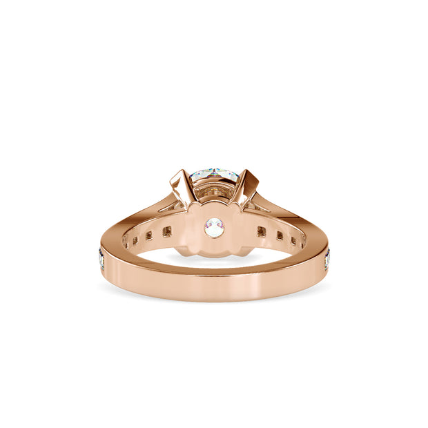 3.68 Carat Diamond 14K Rose Gold Engagement Ring - Fashion Strada