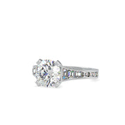 3.68 Carat Diamond 14K White Gold Engagement Ring - Fashion Strada
