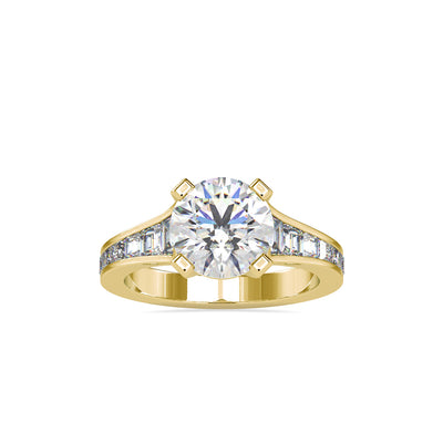3.68 Carat Diamond 14K Yellow Gold Engagement Ring - Fashion Strada