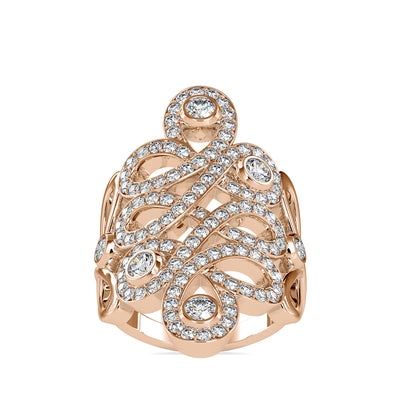 1.48 Carat Diamond 14K Rose Gold Ring - Fashion Strada