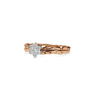 0.18 Carat Diamond 14K Rose Gold Engagement Ring - Fashion Strada