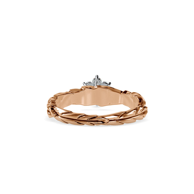 0.18 Carat Diamond 14K Rose Gold Engagement Ring - Fashion Strada