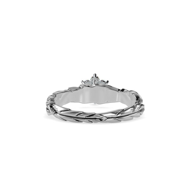 0.18 Carat Diamond 14K White Gold Engagement Ring - Fashion Strada