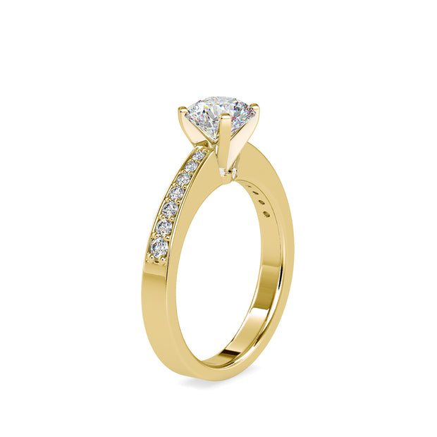 1.08 Carat Diamond 14K Yellow Gold Engagement Ring - Fashion Strada