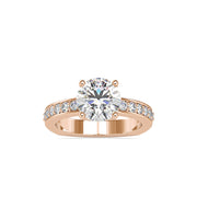 2.11 Carat Diamond 14K Rose Gold Engagement Ring - Fashion Strada