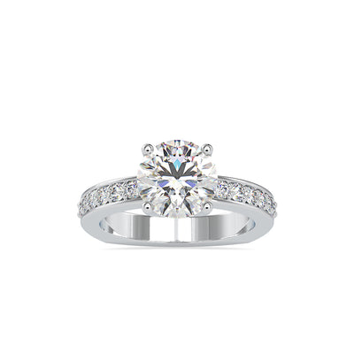 2.11 Carat Diamond 14K White Gold Engagement Ring - Fashion Strada