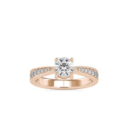 0.83 Carat Diamond 14K Rose Gold Engagement Ring - Fashion Strada