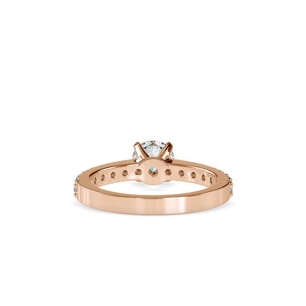 1.05 Carat Diamond 14K Rose Gold Engagement Ring - Fashion Strada