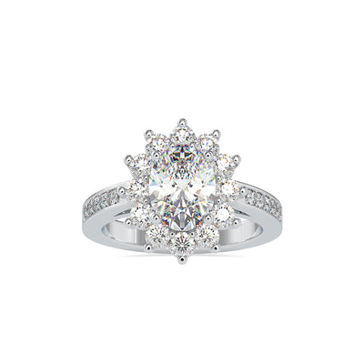 2.41 Carat Diamond 14K White Gold Engagement Ring - Fashion Strada