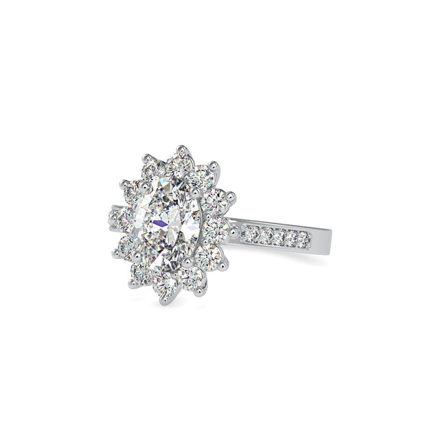 2.41 Carat Diamond 14K White Gold Engagement Ring - Fashion Strada