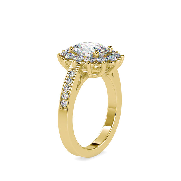 2.41 Carat Diamond 14K Yellow Gold Engagement Ring - Fashion Strada