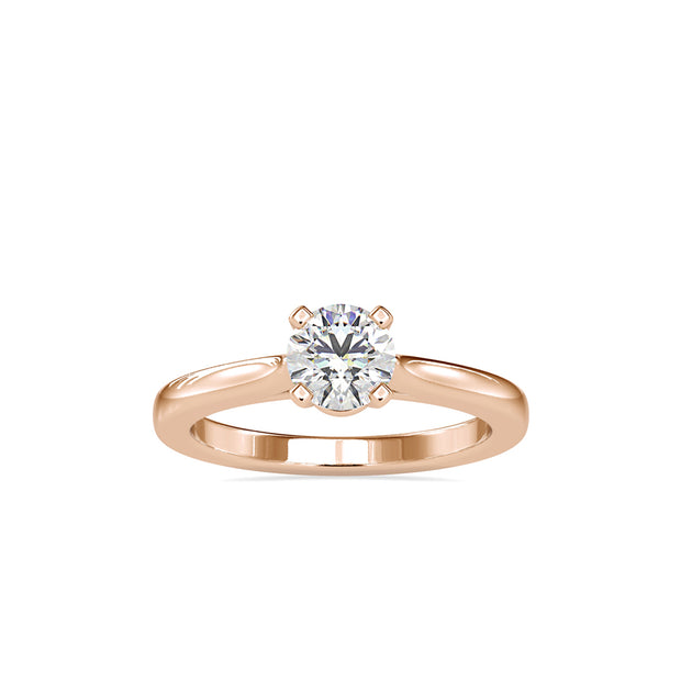 0.61 Carat Diamond 14K Rose Gold Engagement Ring - Fashion Strada