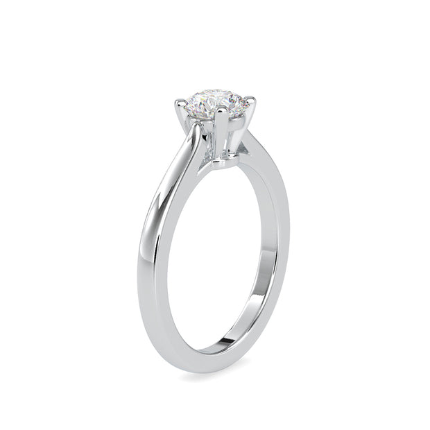 0.61 Carat Diamond 14K White Gold Engagement Ring - Fashion Strada