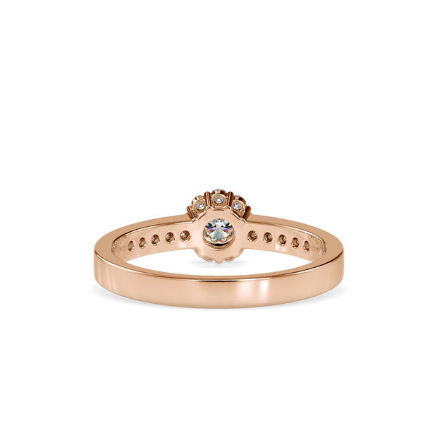 0.43 Carat Diamond 14K Rose Gold Engagement Ring - Fashion Strada
