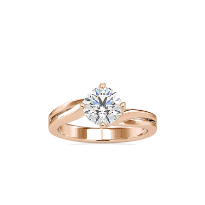 1.19 Carat Diamond 14K Rose Gold Engagement Ring - Fashion Strada