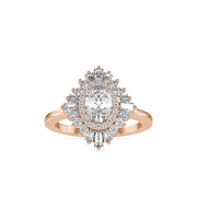1.56 Carat Diamond 14K Rose Gold Engagement Ring - Fashion Strada