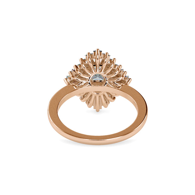1.56 Carat Diamond 14K Rose Gold Engagement Ring - Fashion Strada