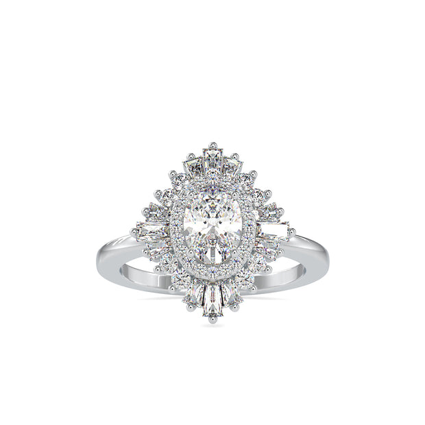 1.56 Carat Diamond 14K White Gold Engagement Ring - Fashion Strada