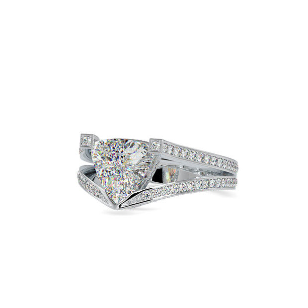 3.06 Carat Diamond 14K White Gold Engagement Ring - Fashion Strada