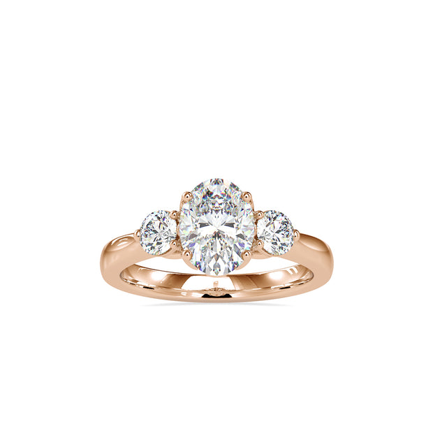 1.74 Carat Diamond 14K Rose Gold Engagement Ring - Fashion Strada