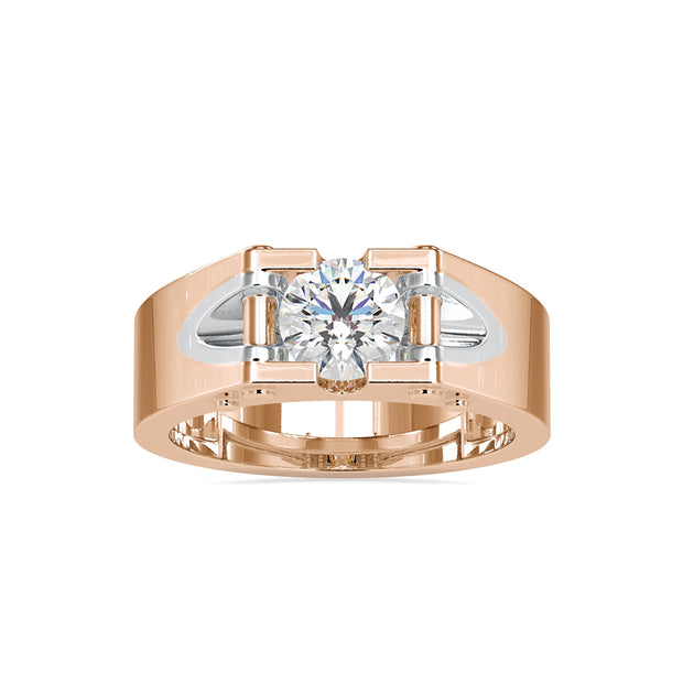 1.01 Carat Diamond 14K Two-Tone Gold Wedding Band - Fashion Strada