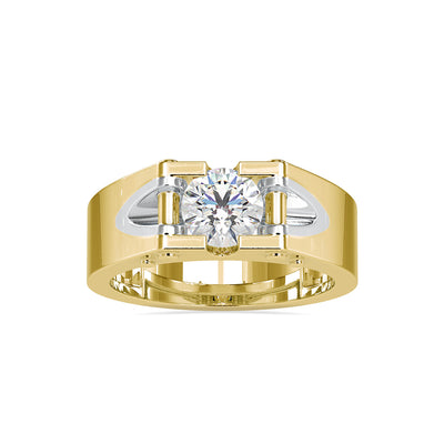1.01 Carat Diamond 14K Two-Tone Gold Wedding Band - Fashion Strada