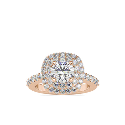 2.06 Carat Diamond 14K Rose Gold Engagement Ring - Fashion Strada