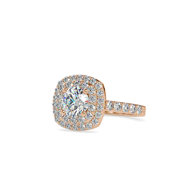 2.06 Carat Diamond 14K Rose Gold Engagement Ring - Fashion Strada