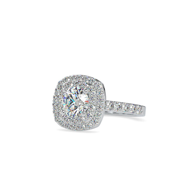 2.06 Carat Diamond 14K White Gold Engagement Ring - Fashion Strada