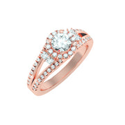 1.02 Carat Diamond 14K Rose Gold Engagement Ring - Fashion Strada