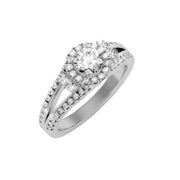 1.02 Carat Diamond 14K White Gold Engagement Ring - Fashion Strada