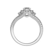 1.02 Carat Diamond 14K White Gold Engagement Ring - Fashion Strada