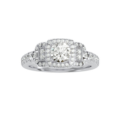 1.21 Carat Diamond 14K White Gold Engagement Ring - Fashion Strada