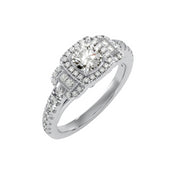 1.21 Carat Diamond 14K White Gold Engagement Ring - Fashion Strada