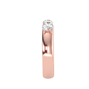 0.96 Carat Diamond 14K Rose Gold Wedding Band - Fashion Strada
