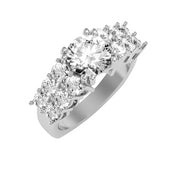 3.19 Carat Diamond 14K White Gold Engagement Ring - Fashion Strada