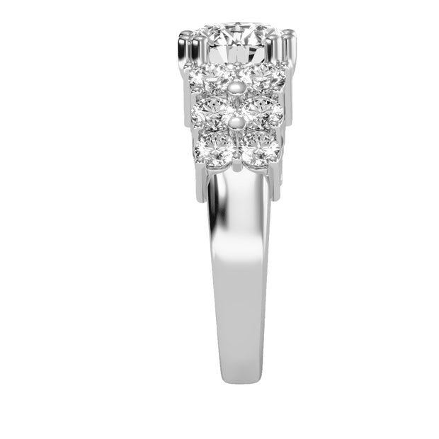 3.19 Carat Diamond 14K White Gold Engagement Ring - Fashion Strada