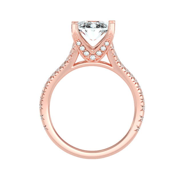 2.73 Carat Diamond 14K Rose Gold Engagement Ring - Fashion Strada