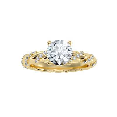 1.78 Carat Diamond 14K Yellow Gold Engagement Ring - Fashion Strada