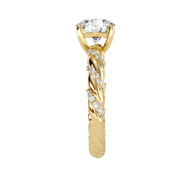 1.78 Carat Diamond 14K Yellow Gold Engagement Ring - Fashion Strada