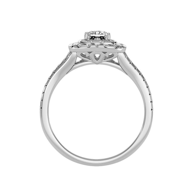 0.84 Carat Diamond 14K White Gold Engagement Ring - Fashion Strada
