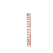 1.11 Carat Diamond 14K Rose Gold Eternity Ring - Fashion Strada