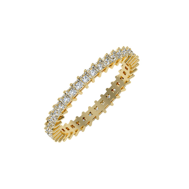 1.11 Carat Diamond 14K Yellow Gold Eternity Ring - Fashion Strada
