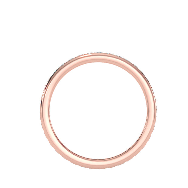 1.14 Carat Diamond 14K Rose Gold Eternity Ring - Fashion Strada