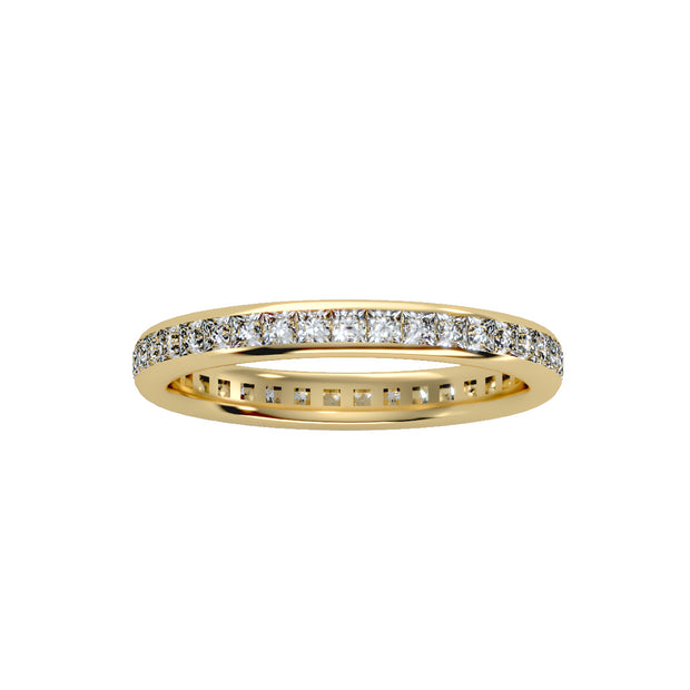 1.14 Carat Diamond 14K Yellow Gold Eternity Ring - Fashion Strada