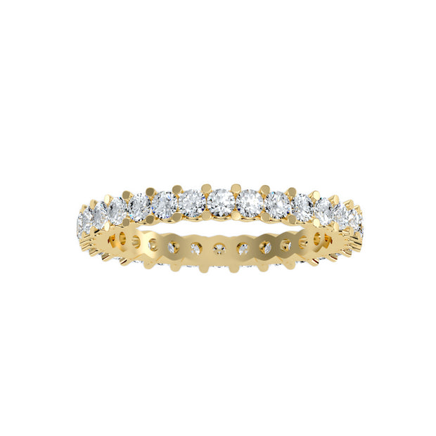 1.20 Carat Diamond 14K Yellow Gold Eternity Ring - Fashion Strada
