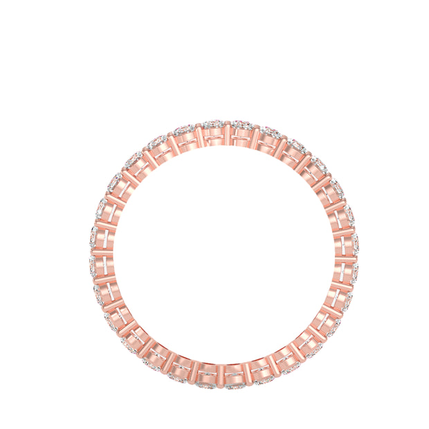 1.12 Carat Diamond 14K Rose Gold Eternity Ring - Fashion Strada